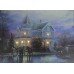 Картина с LED подсветкой: дом известной семьи, выполненная на холсте